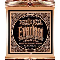 ERNIE BALL 2546 Everlast Medium Light Coated Phosphor Bronze Acoustic Guitar Strings - 12-54 Gauge