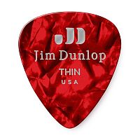 Dunlop 483P09TH Celluloid Red Pearloid Thin 12Pack