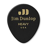 Dunlop 485P03HV Celluloid Black Teardrop Heavy 12Pack